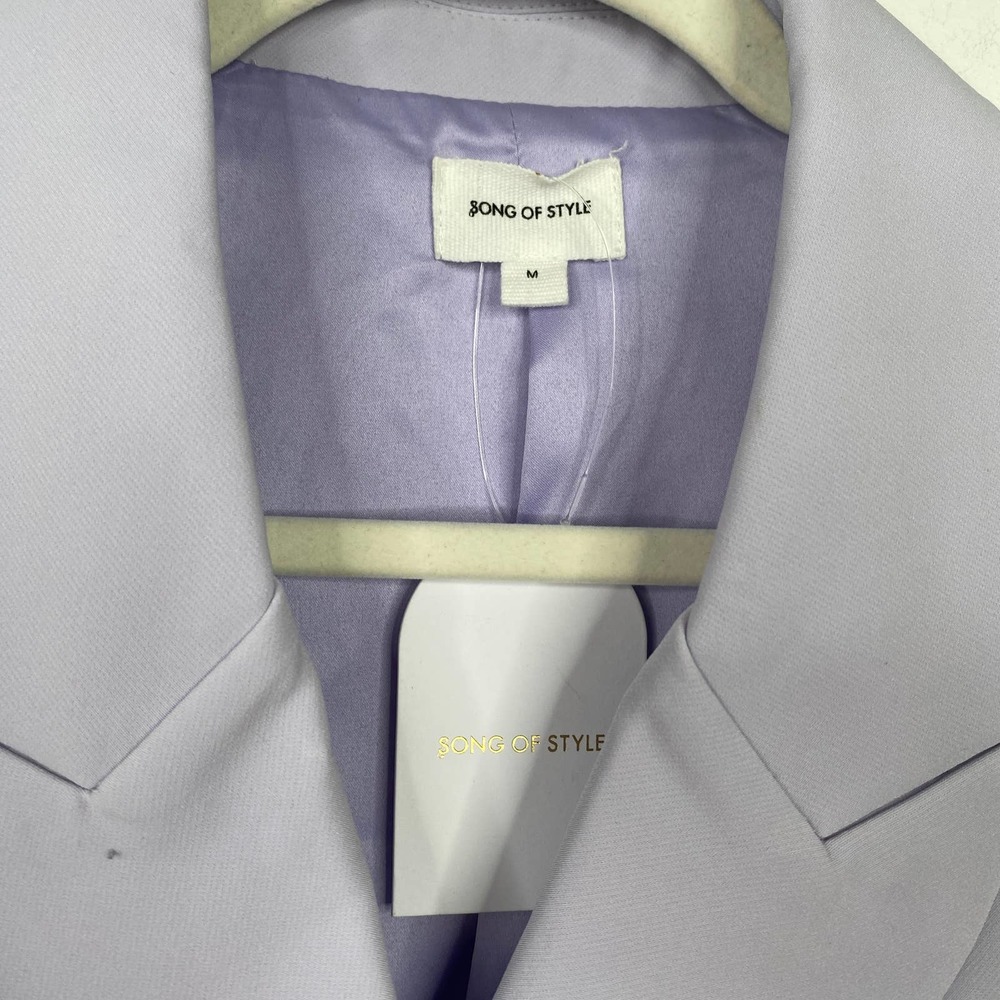SONG OF STYLE lilac purple double breasted crop blazer M - Picture 4 of 8